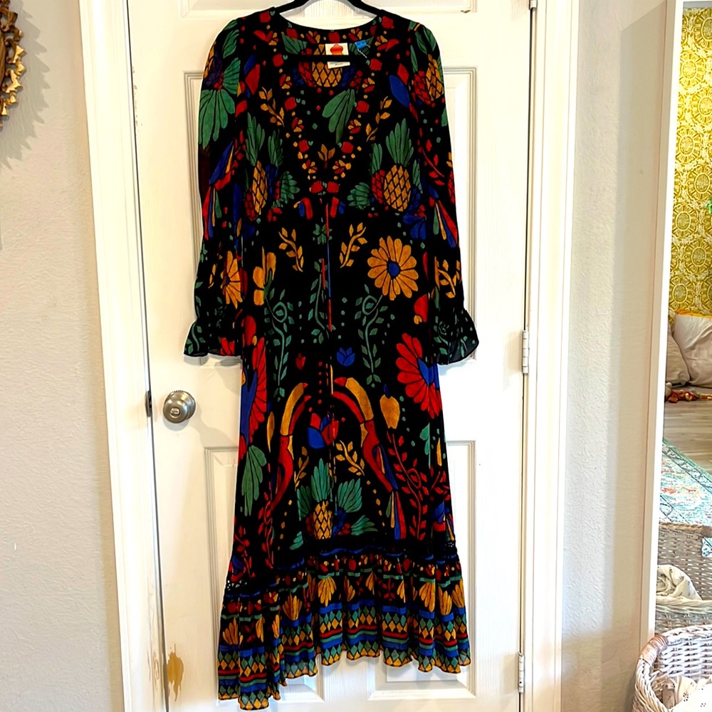 Stunning Farm Rio Toucan Dress, Large